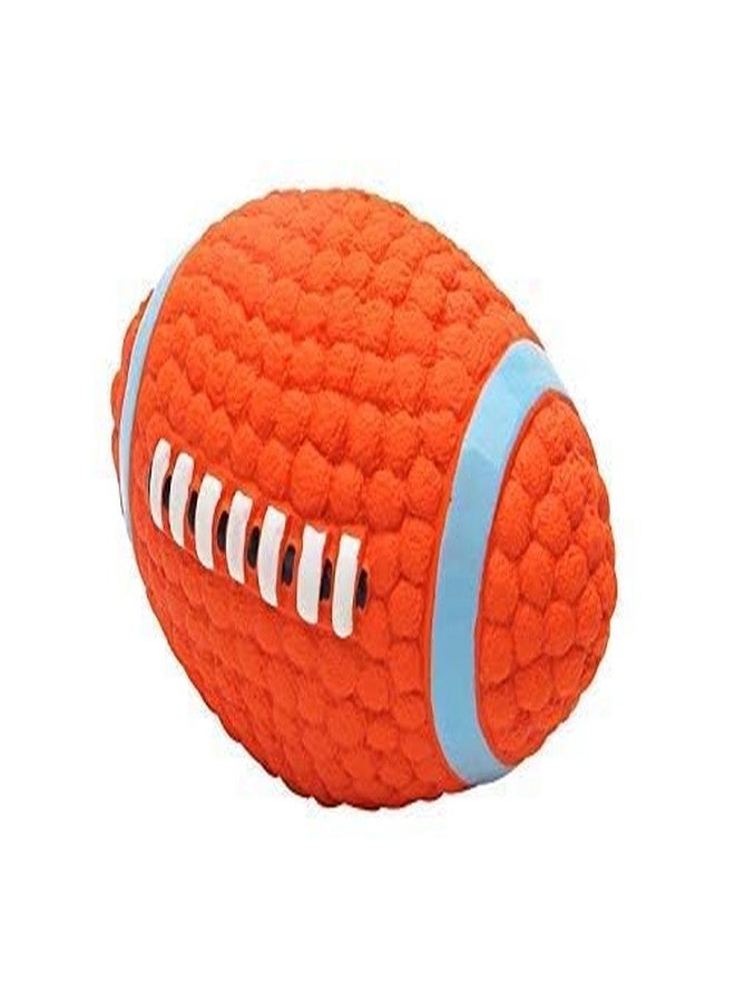 DOGTOWN Eetoys Pet Toys Dog Latex Squeaky Rugby Thrower Ball Toy|Ball for Puppy/Small Dogs/Pets for Playing (Small) - Image 1
